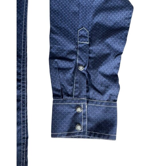 Pelham Men's XLT Western Blue Denim Pearl Snap Buttons Cowboy Shirt NWT - Picture 10 of 12